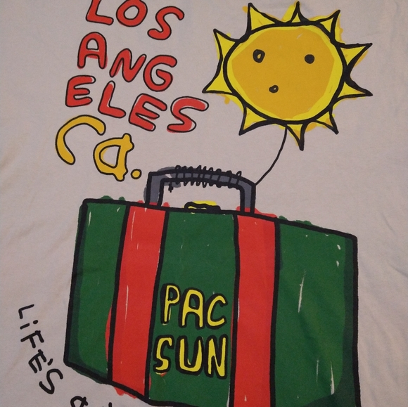 PacSun Secure The Bag Oversized T-Shirt Cream Tan Men's NWT - Picture 2 of 5